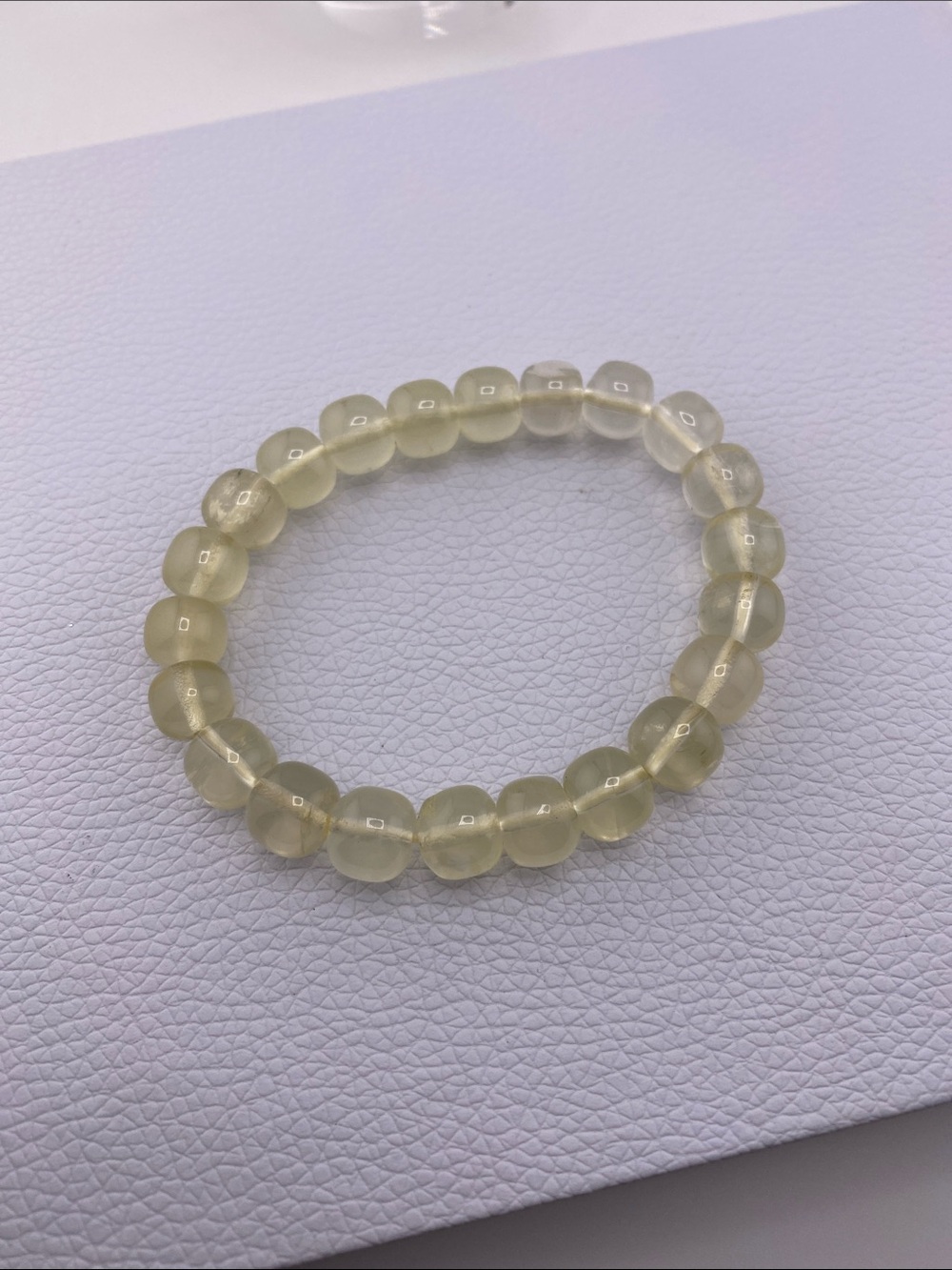 Natural Citrine Translucent Abacus Bead Stretch Bracelet
